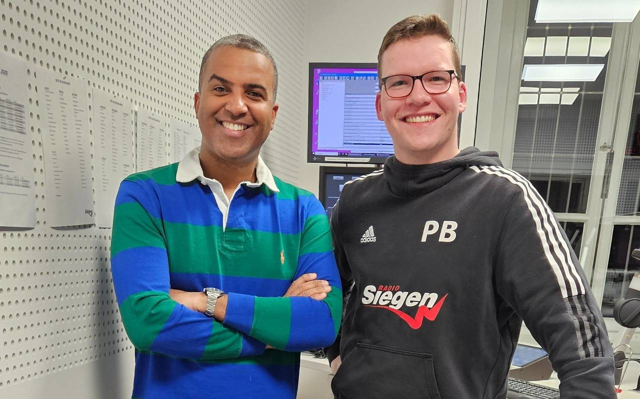 Charles Adarkwah und Paul Bald im Radio Siegen-Studio