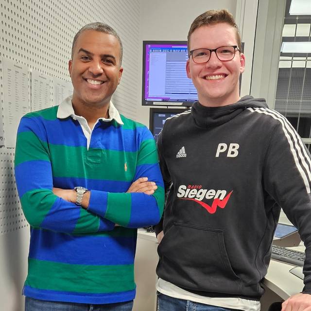 Charles Adarkwah und Paul Bald im Radio Siegen-Studio