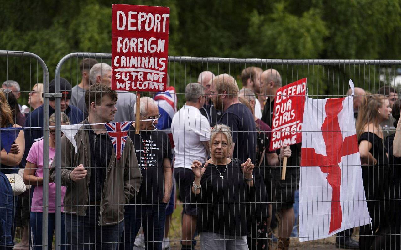 Protest gegen Asylbewerber in Großbritannien