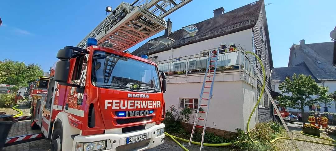 Feuer im Dachgeschoss