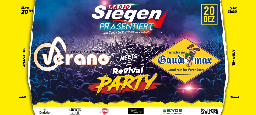 RADIO SIEGEN PRÄSENTIERT: VERANO MEETS GAUDI – DIE GROSSE REVIVAL-PARTY!