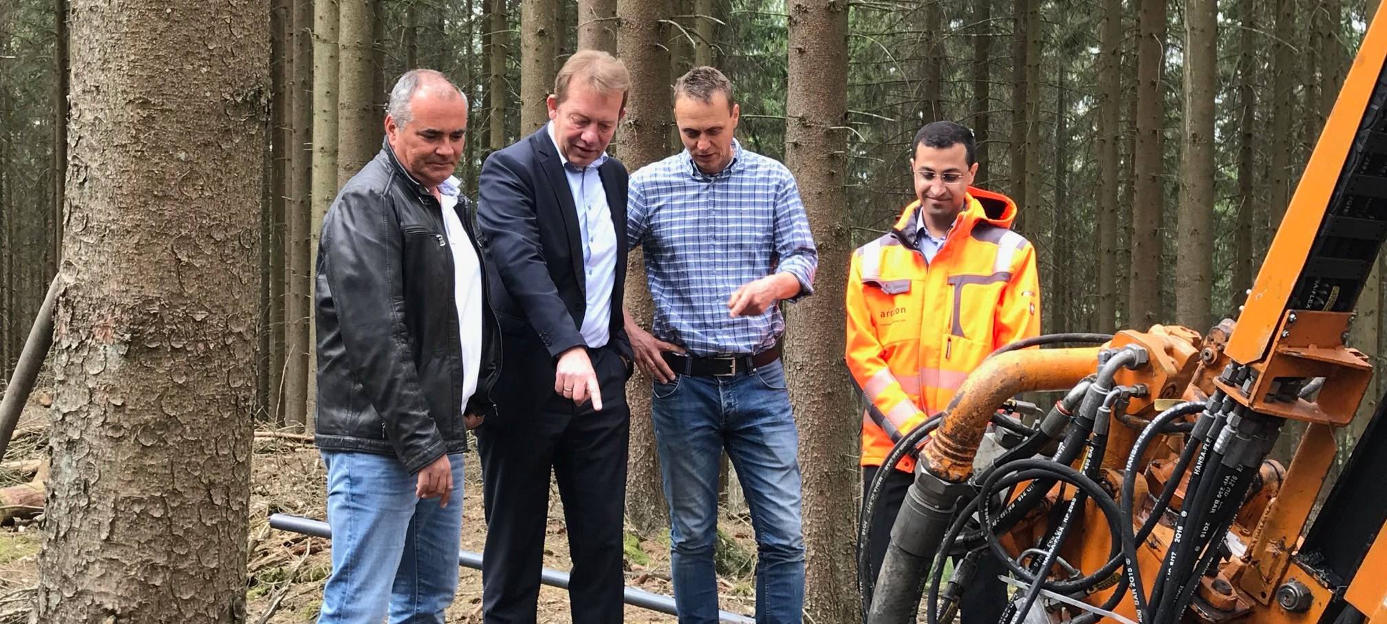Bodenbohrungen im künftigen Gewerbegebiet "Martinshardt 2"