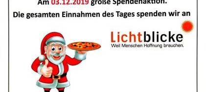 03.12.2019 Pizza essen für die Aktion Lichtblicke