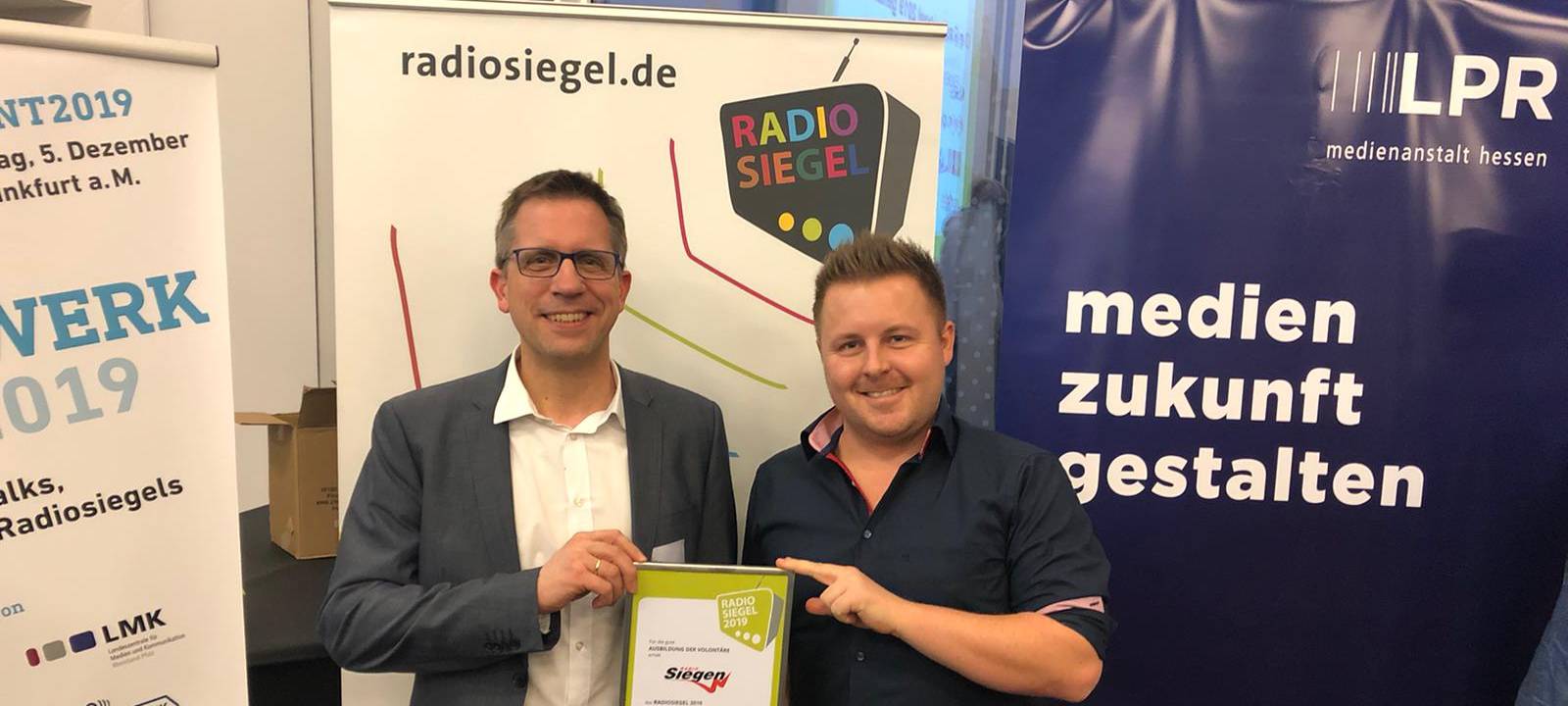 Radio Siegen bekommt das "Radiosiegel"