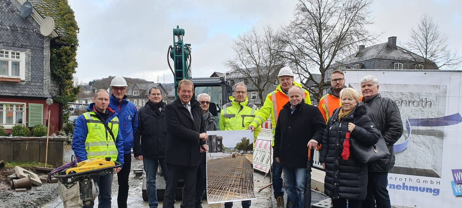 Baustelle in Eiserfeld auf der Zielgraden