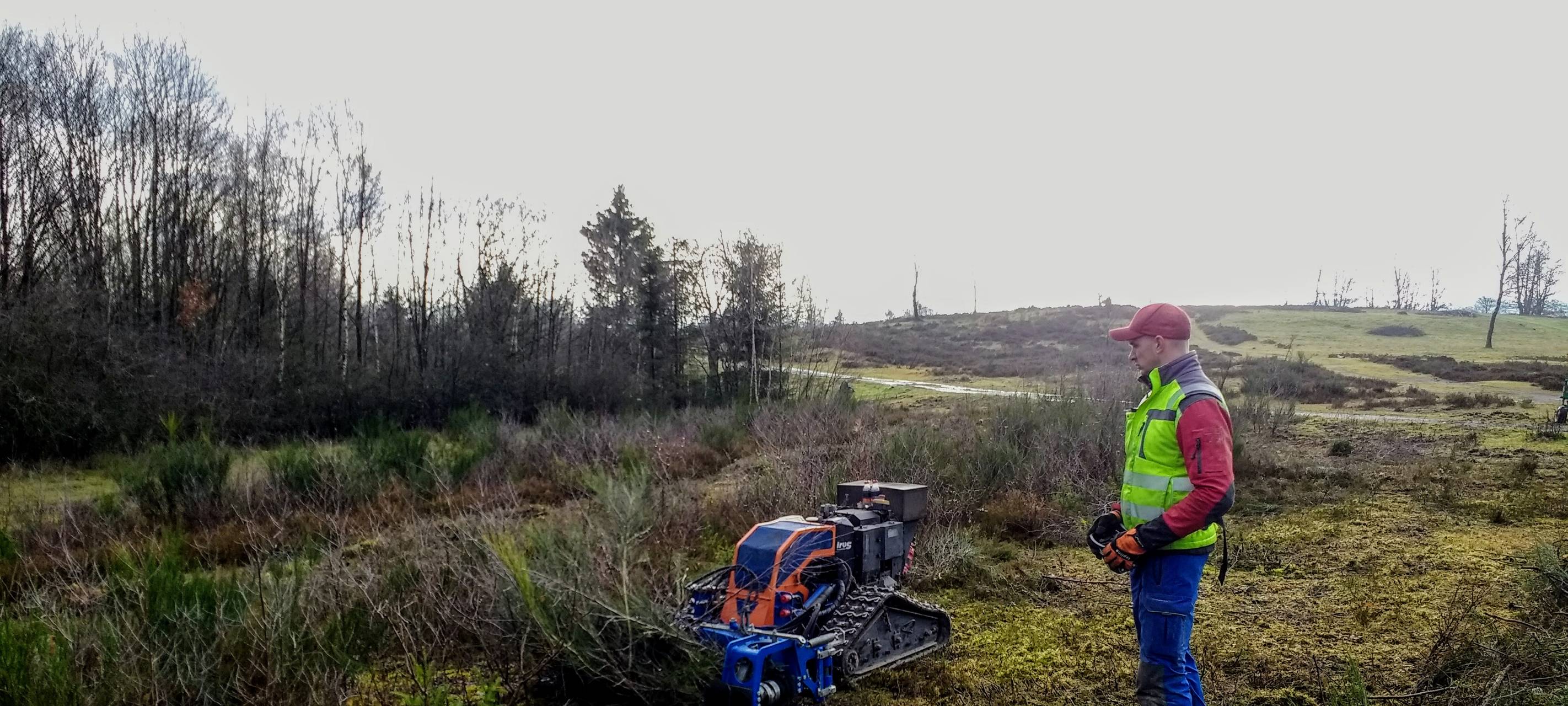 Mäheinsatz auf der Trupbacher Heide