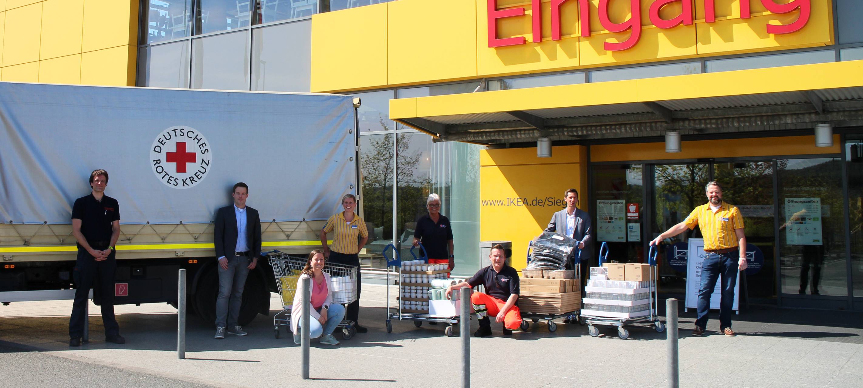 Sachspende für Behelfskrankenhaus in Kredenbach