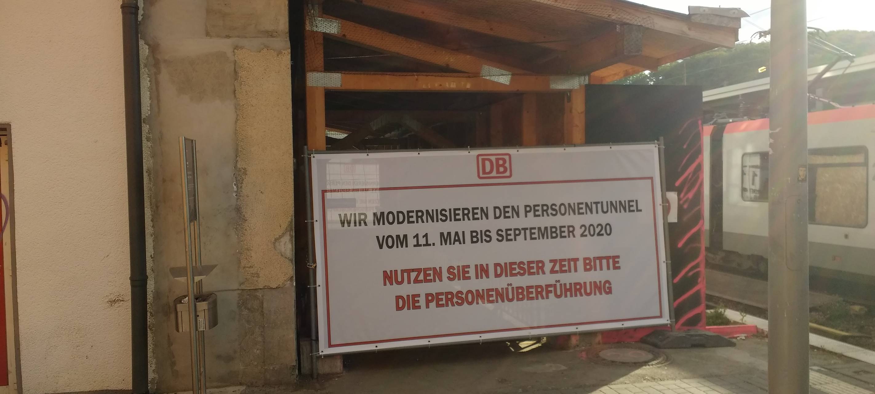 Nur die Überführung ist nutzbar