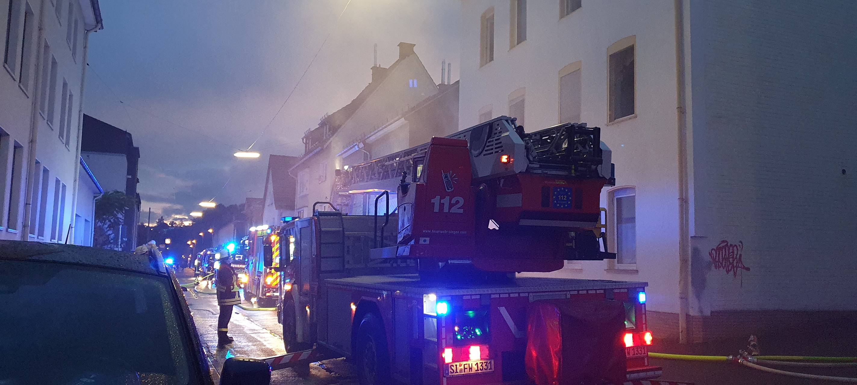 Brand in Siegener Tiergartenstraße