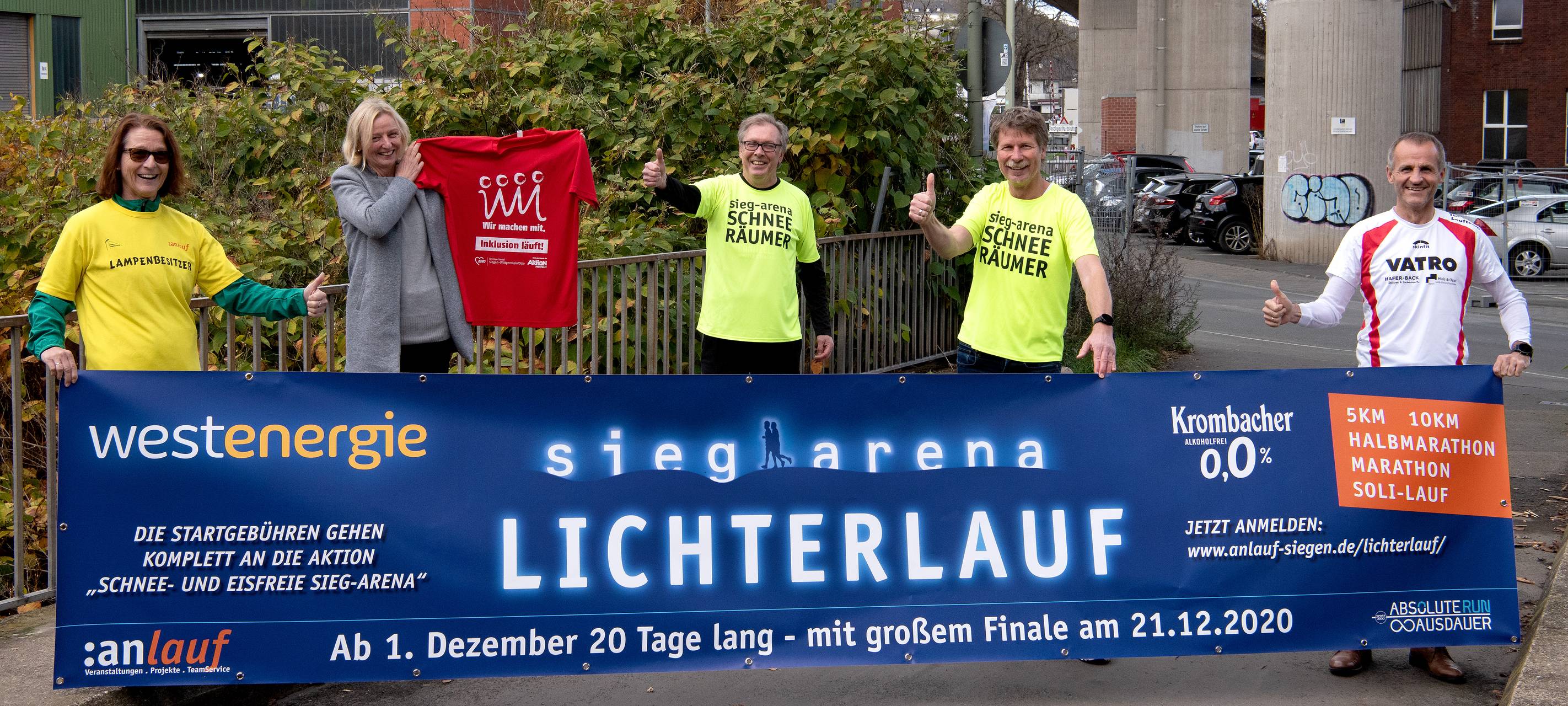 Lichterlauf entlang der sieg-arena in Siegen findet auch 2020 statt