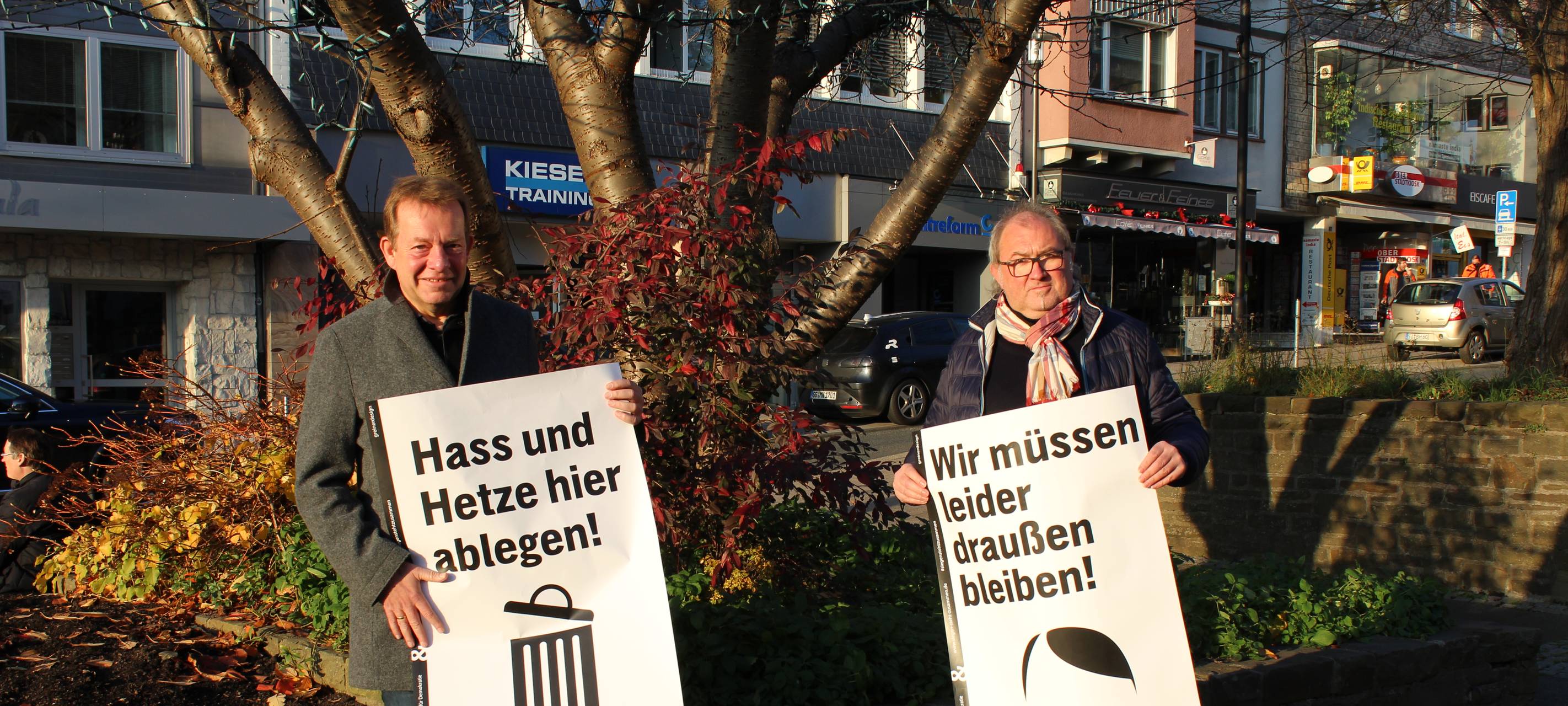 Plakataktion in Siegen