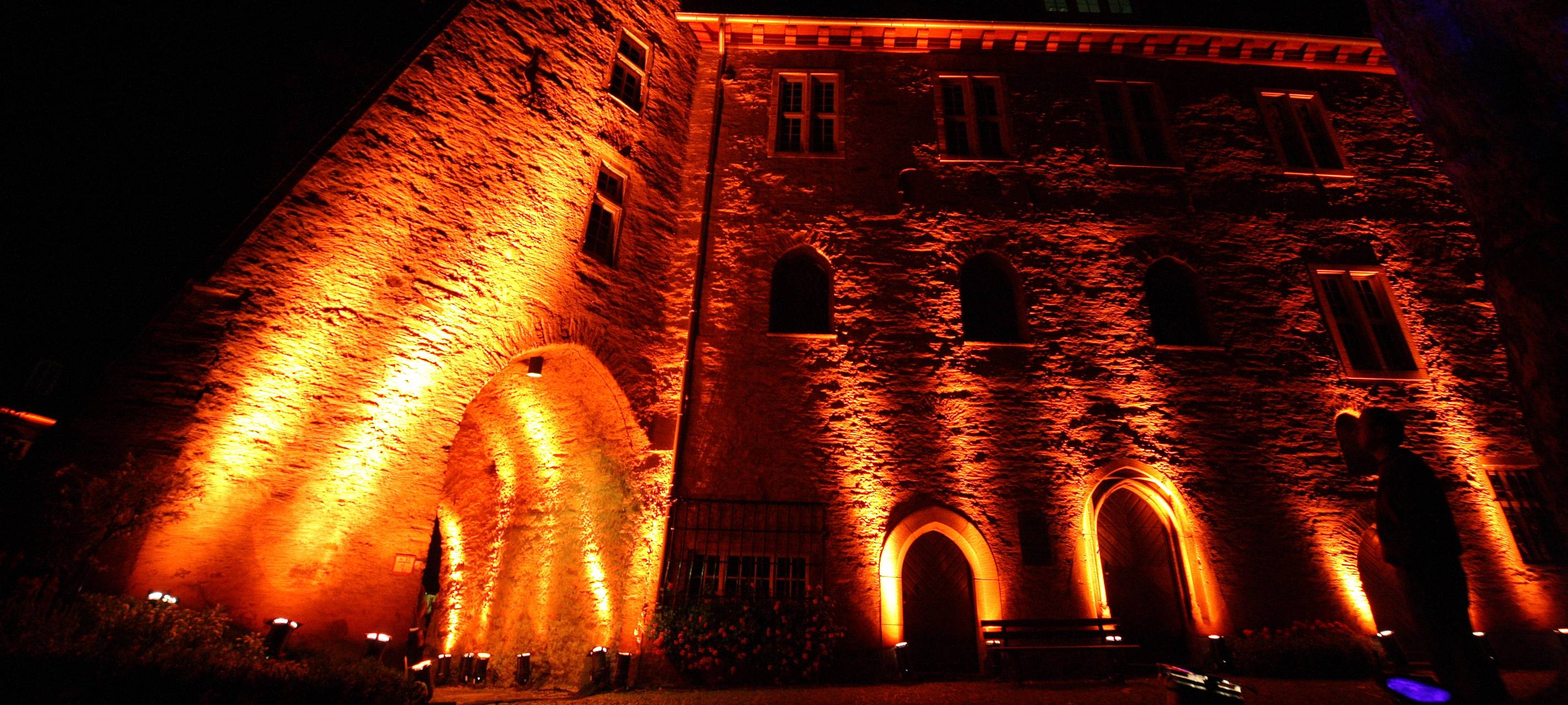 Illuminiertes Oberes Schloss in Siegen