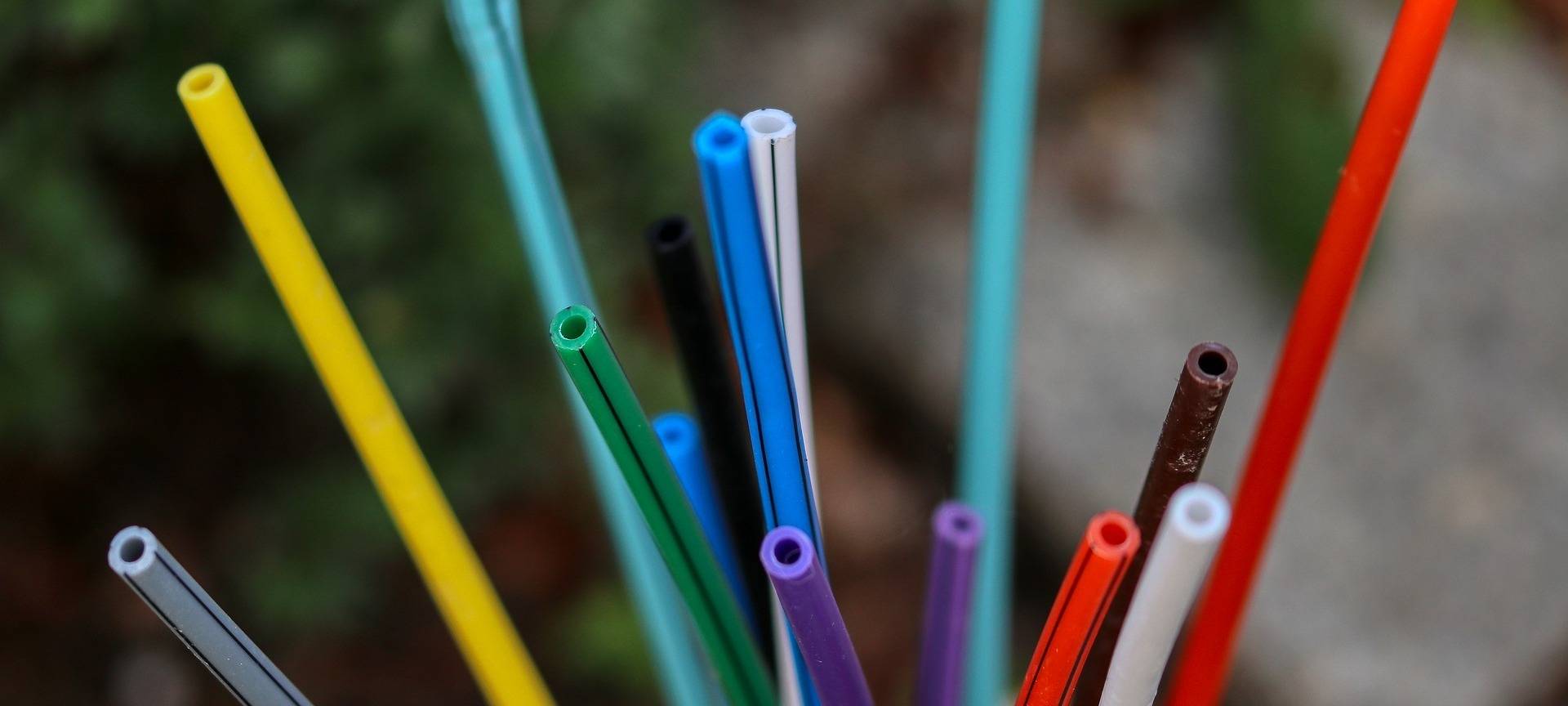 bunte Glasfaserkabel