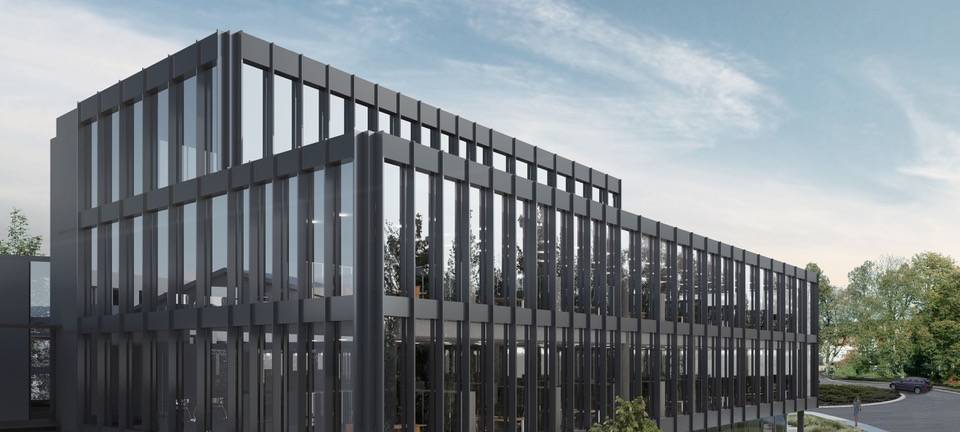 Eine Skizze des neuen Hauptquartiers der HF Mixing Group in Freudenberg