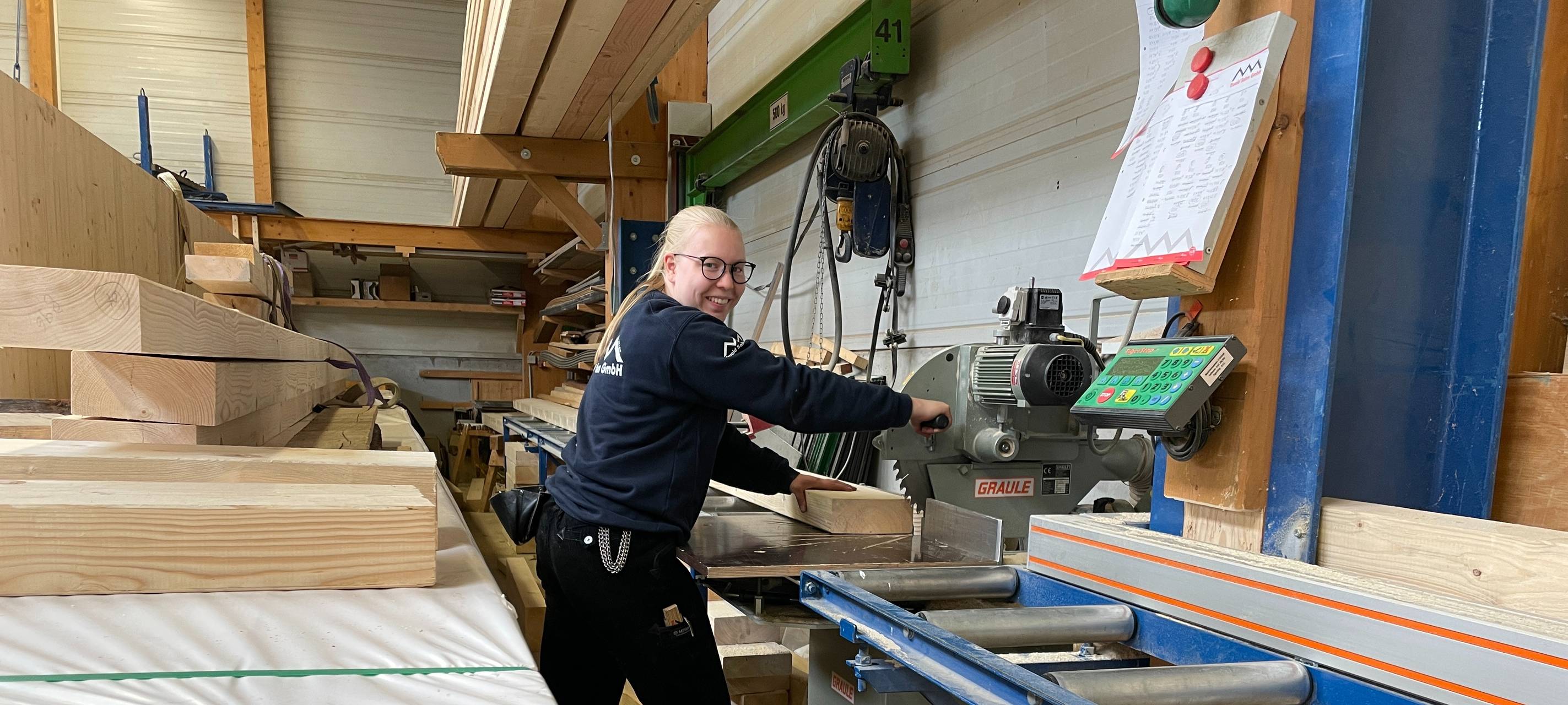 Anna Hoffmann ist die einzige Frau in ihrem Ausbildungsgang