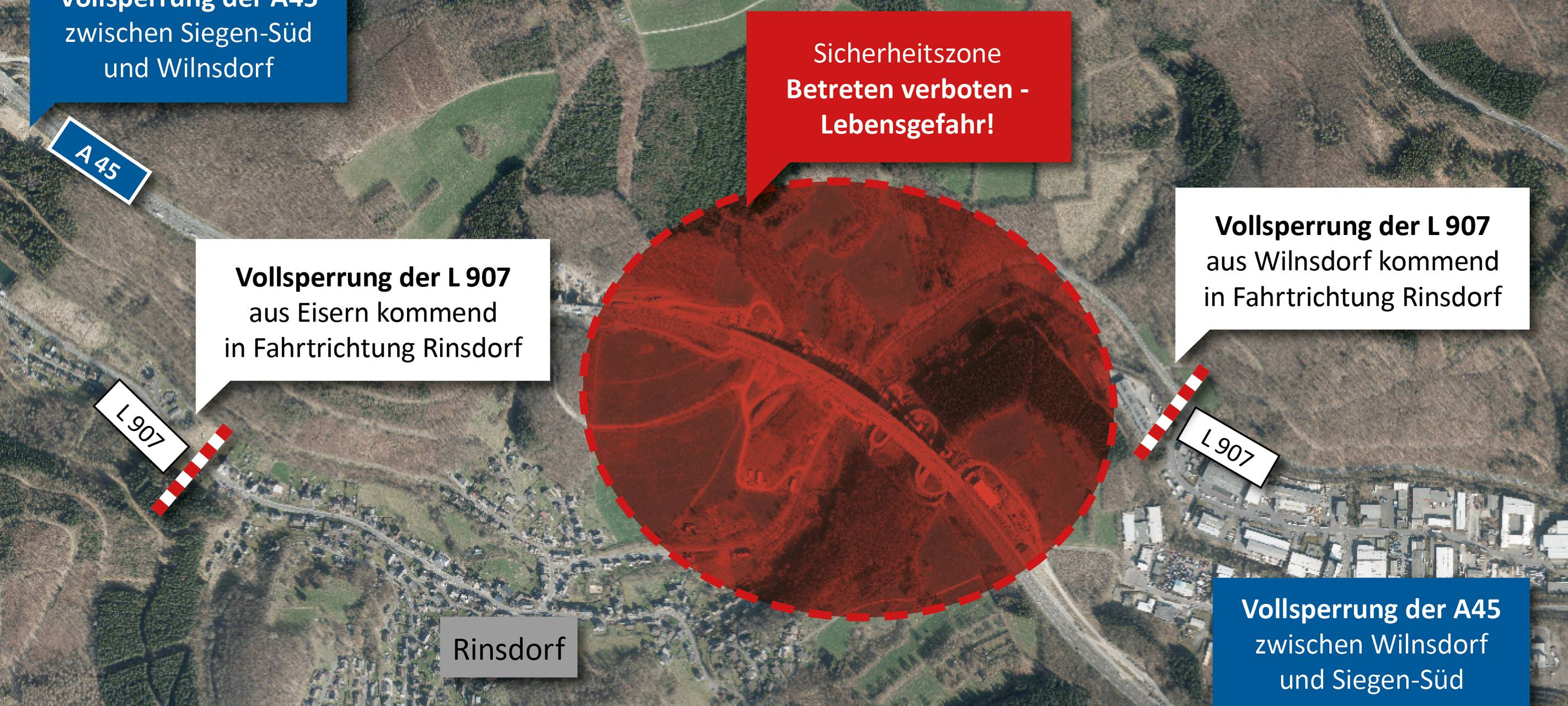 Vorbereitungen für Sprengung der Talbrücke Rinsdorf laufen