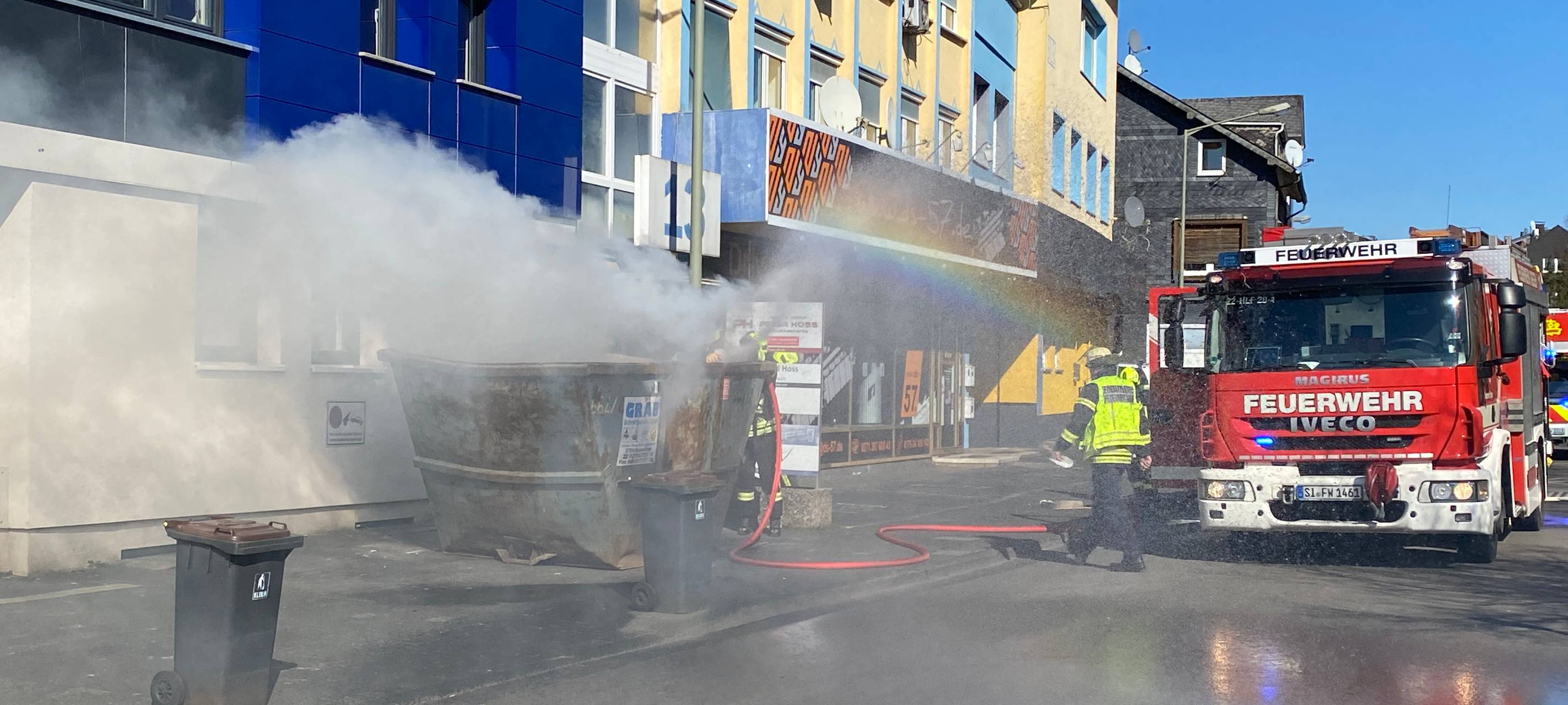 Containerbrand in Siegen