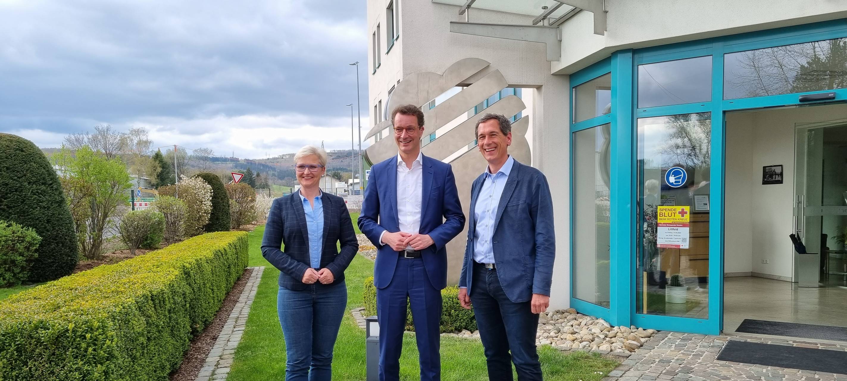 NRW-Ministerpräsident Wüst zu Besuch in Krombach