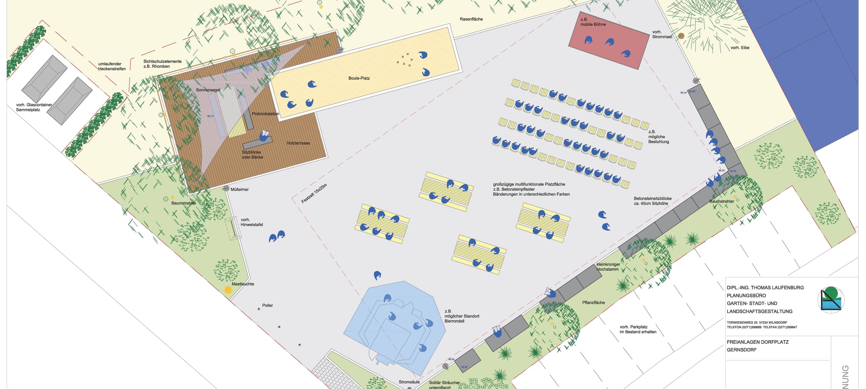 Neugestalteter "Duggelplatz" in Gernsdorf