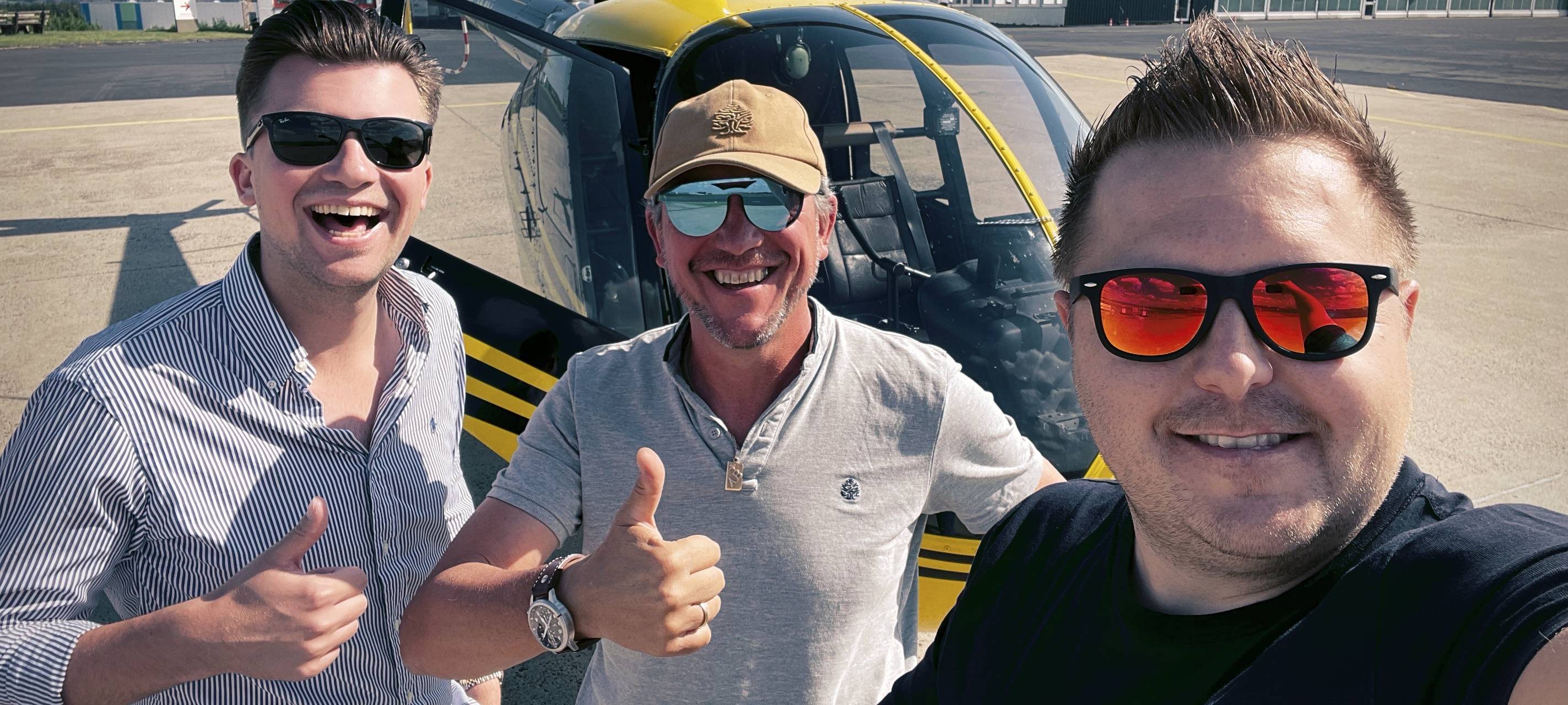 Heli fliegen mit dem Frühteam in Burbach