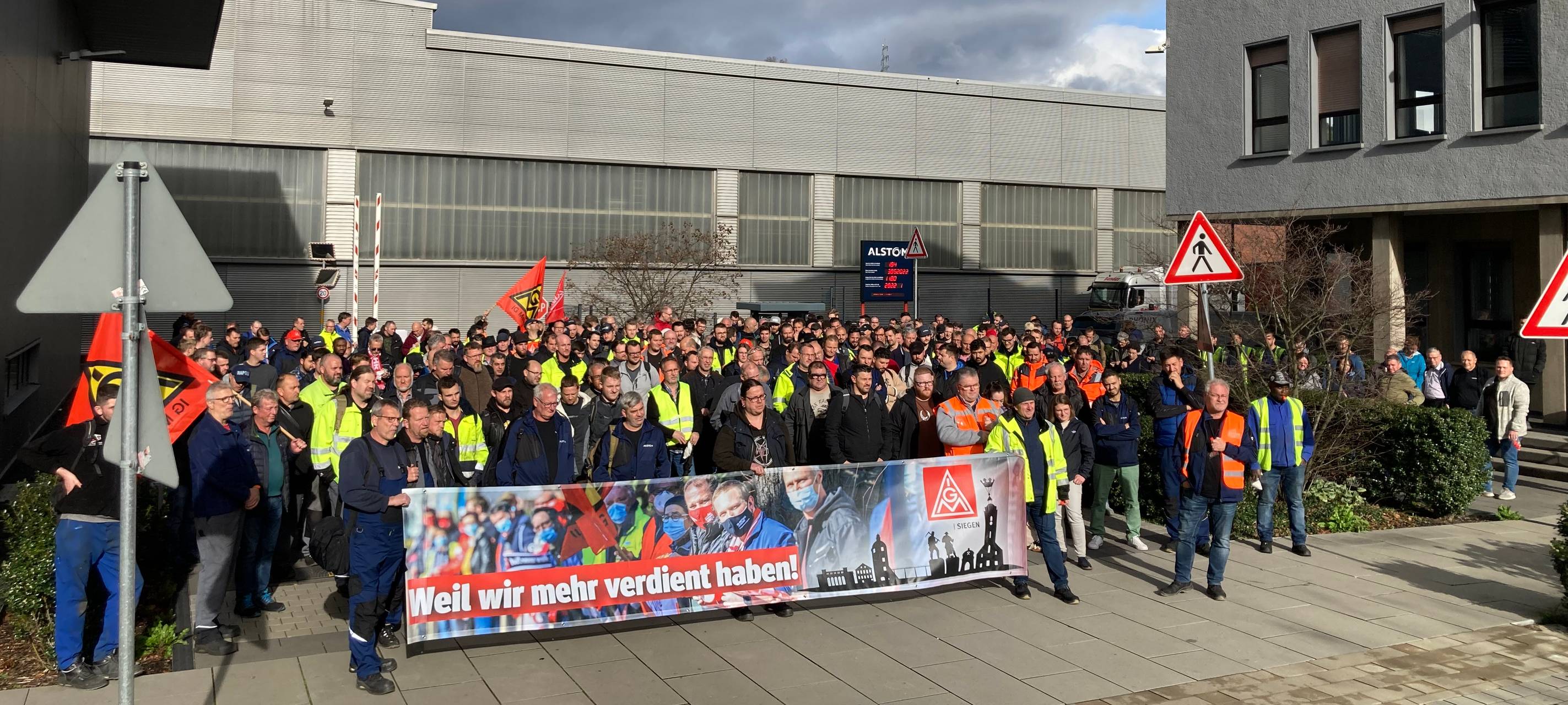 Metaller im Siegerland im Warnstreik
