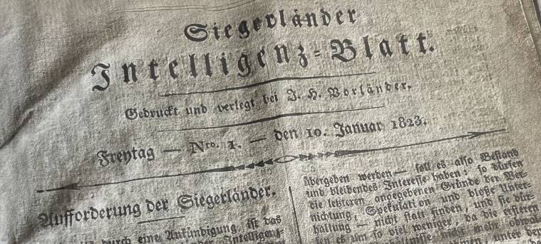 Die Siegener Zeitung feiert dieses Jahr ihren 200. Geburtstag. Heute gibt es einen großen Festakt.