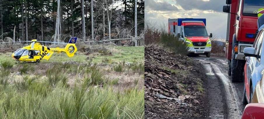 Schwerer Unfall im Wald zwischen Richstein und Bad Laasphe