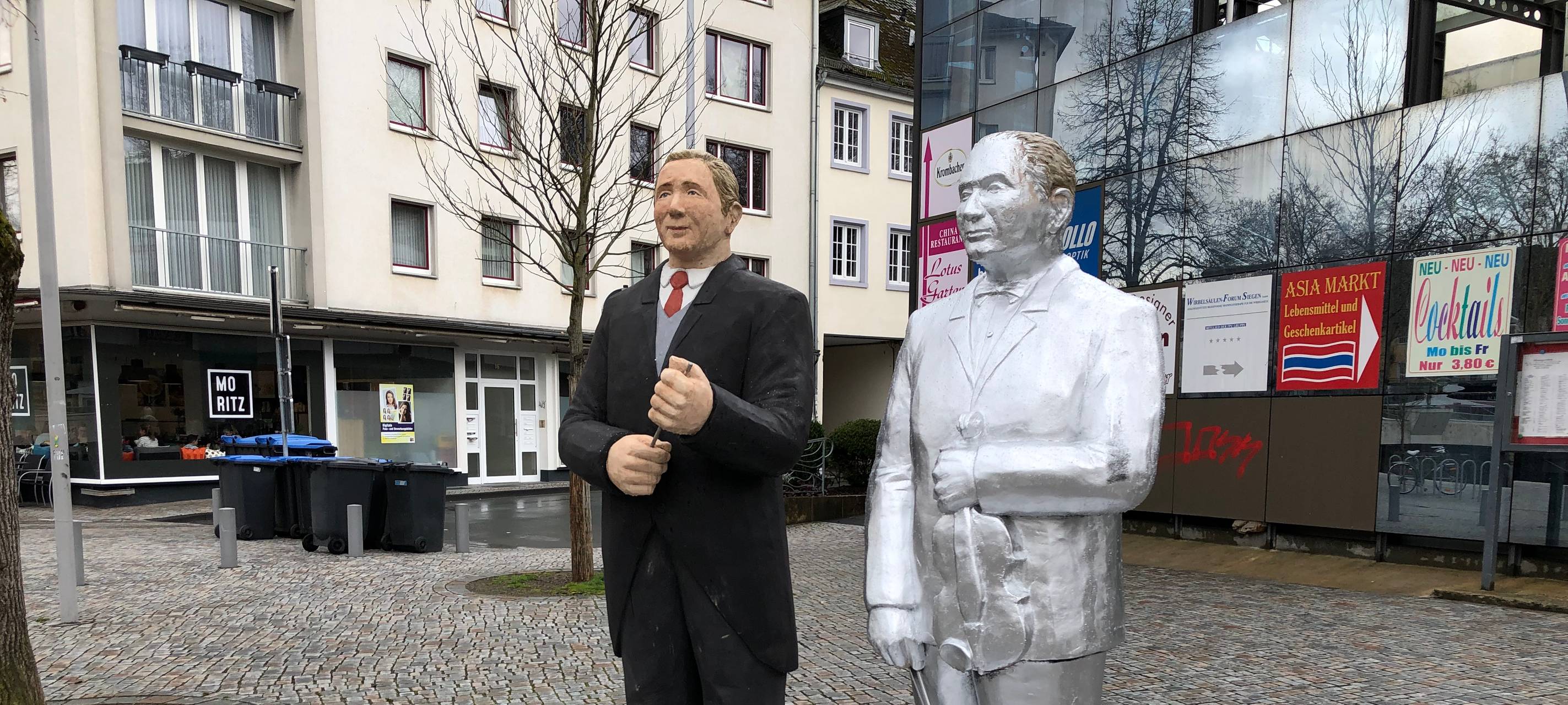 Gebrüder-Busch-Figur wieder beschädigt