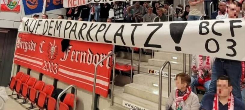 Fanprotest in der Stählerwiese