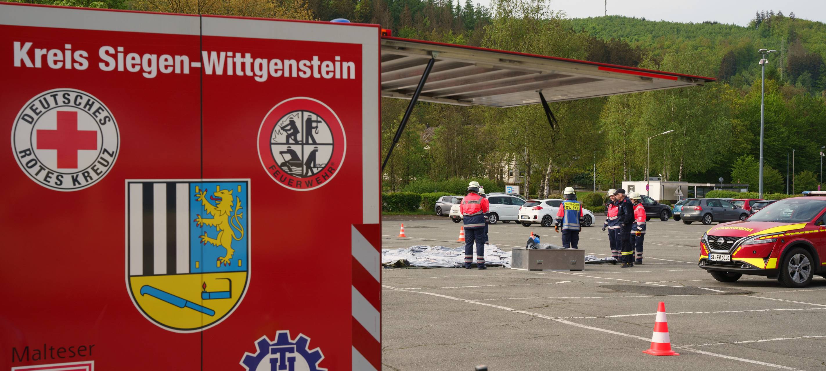 Rettungskräfte in Siegen-Wittgenstein üben EM-Ernstfall