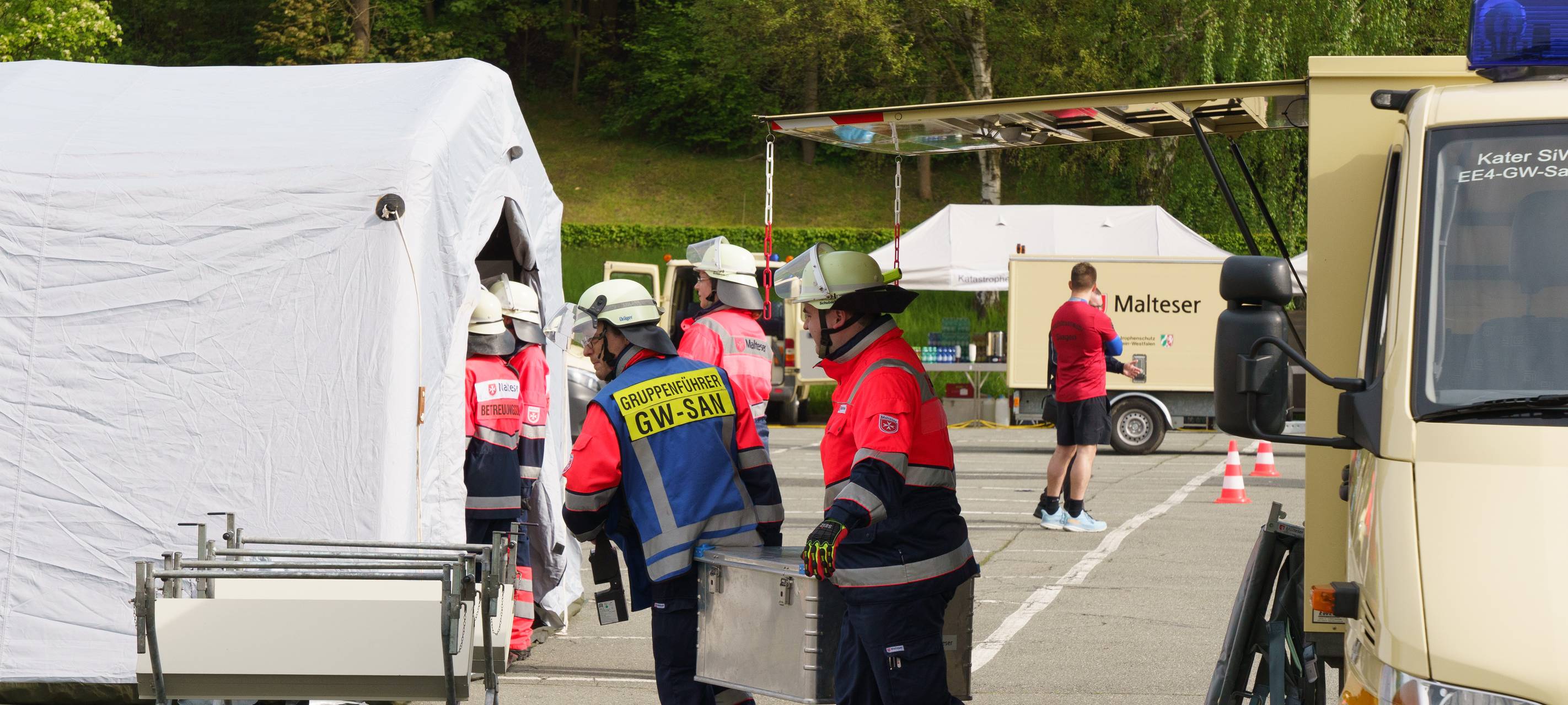 Rettungskräfte in Siegen-Wittgenstein üben EM-Ernstfall