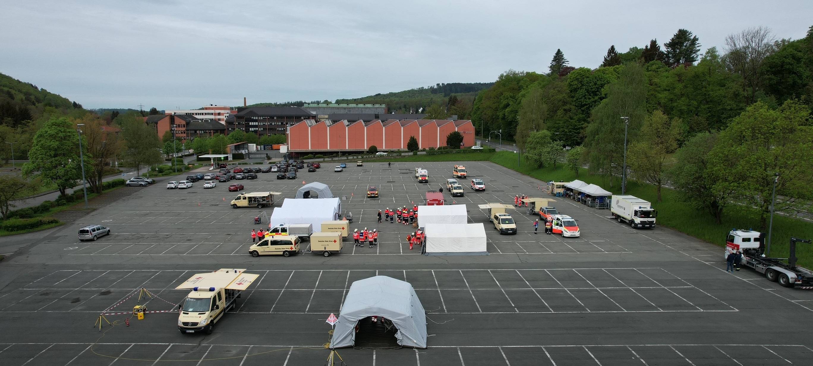 Rettungskräfte in Siegen-Wittgenstein üben EM-Ernstfall