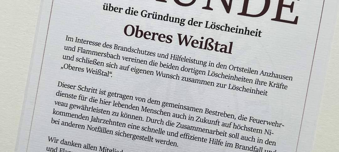 Feierliche Gründung