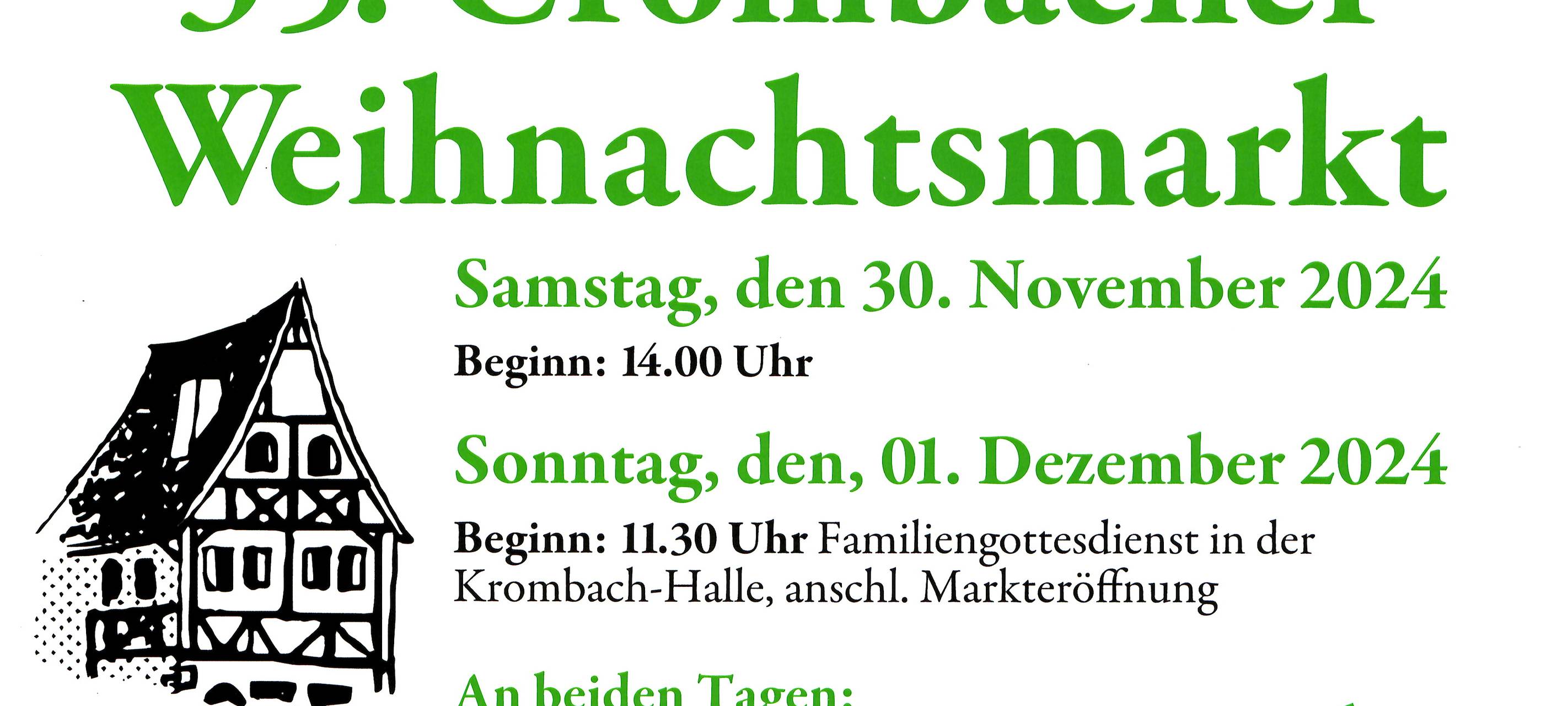 Crombacher Weihnachtsmarkt an diesem Wochenende