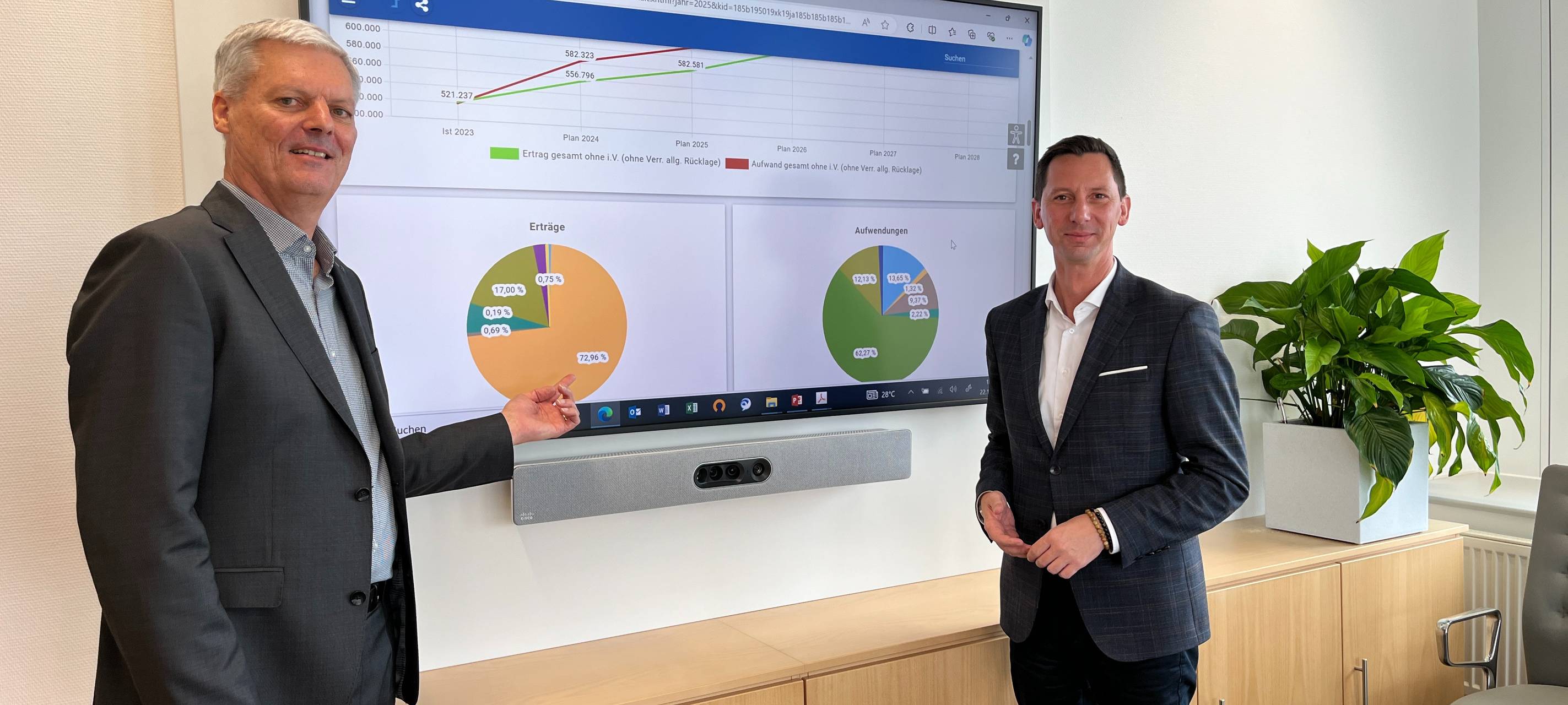 Siegen-Wittgensteins Landrat Andreas Müller und sein Kämmerer haben den Kreishaushalt für 2025 vorgestellt.