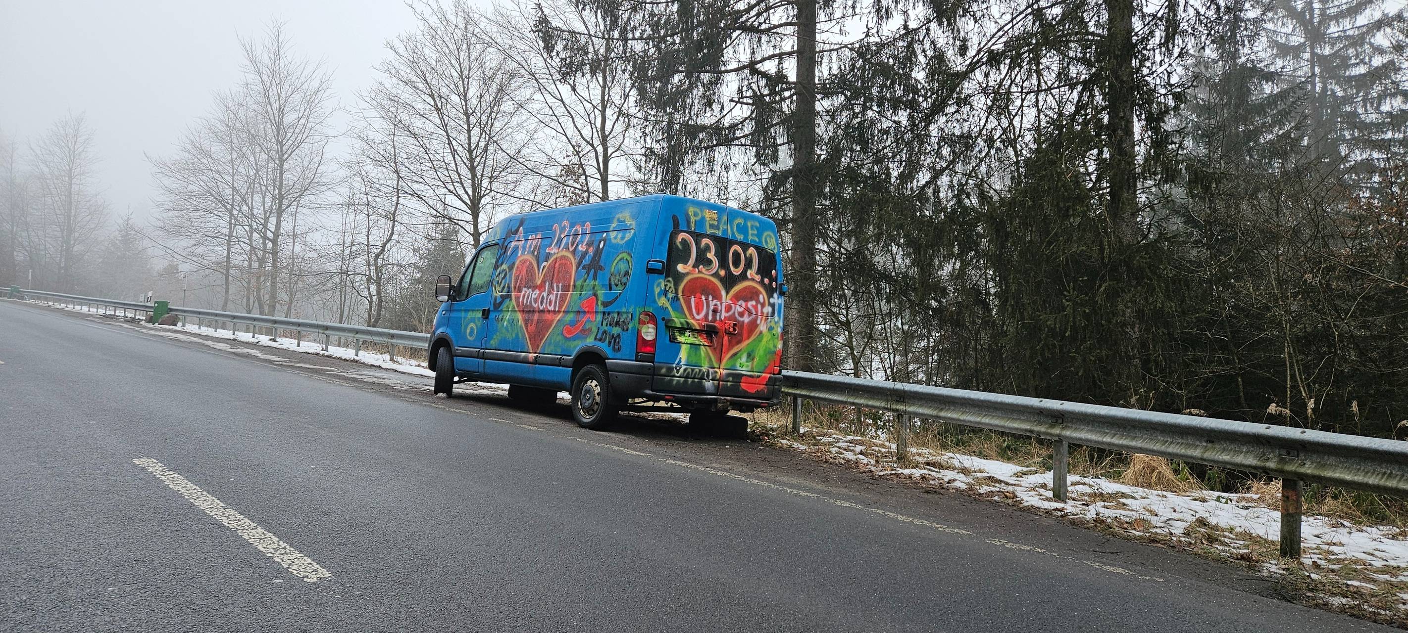 Transporter an der L728 endlich weg