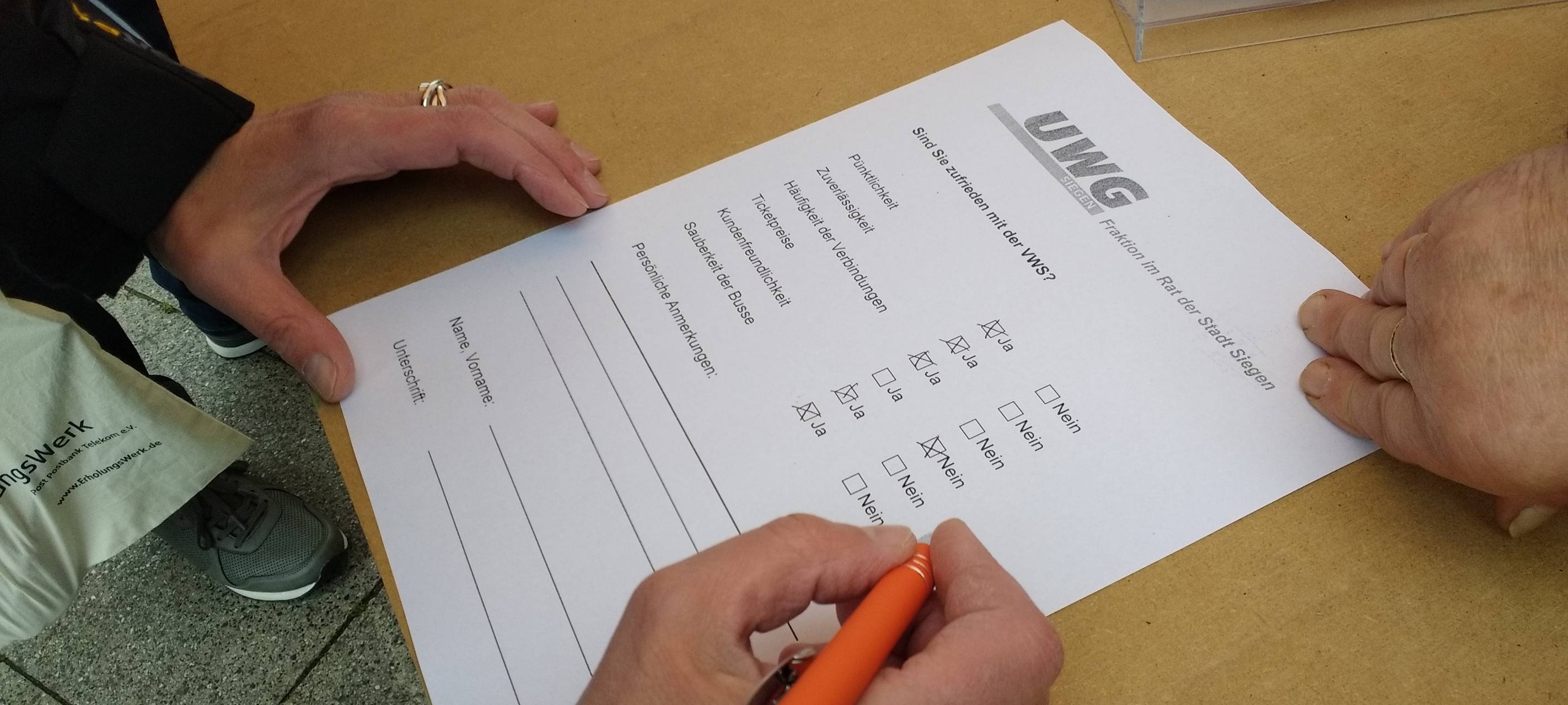 UWG sammelt Unterschriften