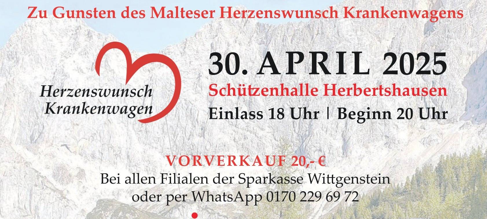 Cover Benefizkonzert Herbertshausen | Herzenswunschkrankenwagen