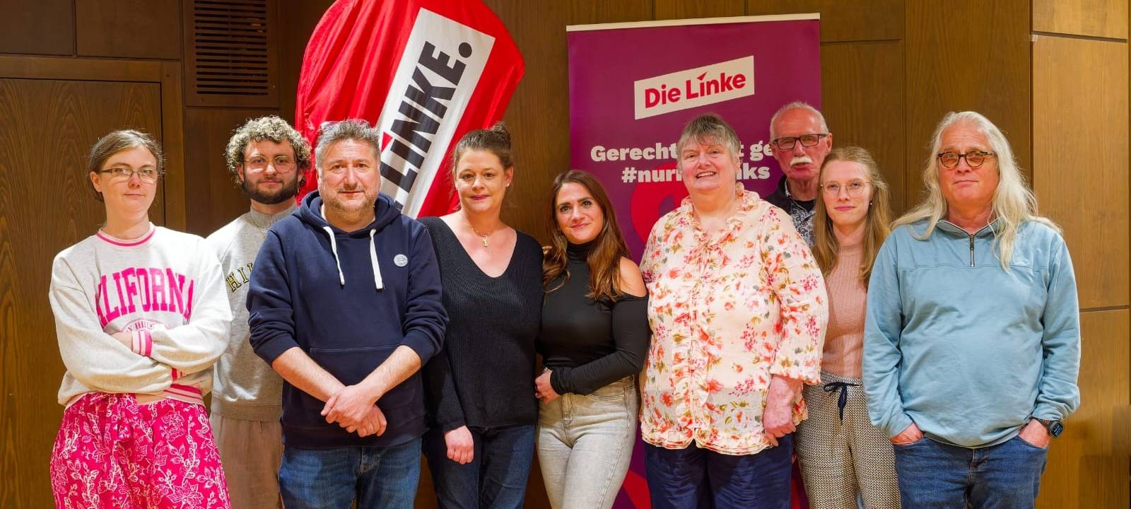 vlnr. Susanna Steinweg, Yvo Schmidt, Yilmaz Dil, Melanie Becker, Özlem Atas, Silke Schneider, Ulrich Schloos, Karla Klein, Henning Klein