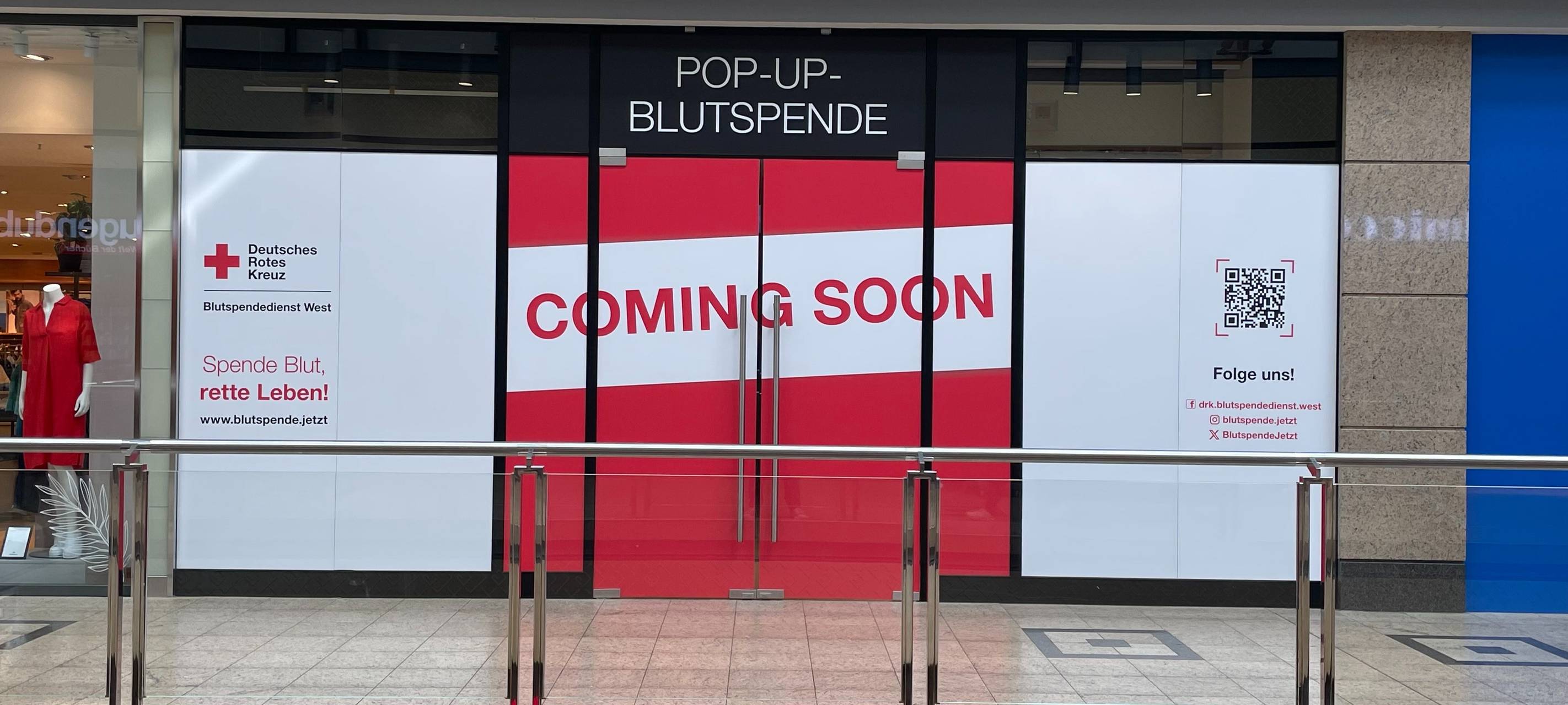 Pop-Up-Blutspendestore in City-Galerie in Siegen