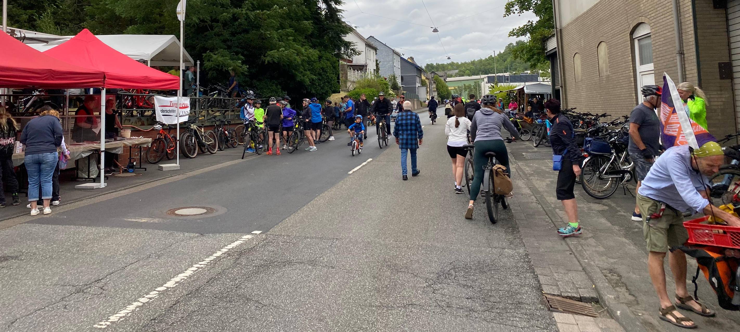 Trotz Regen unterwegs