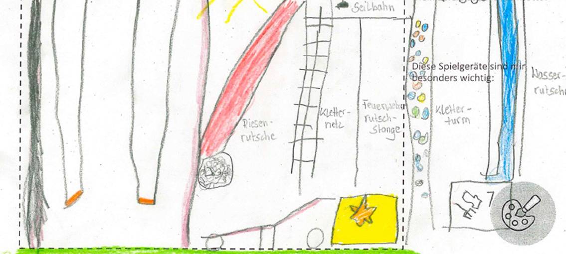 Kinder gestalten Spielplatz in Niederdielfen