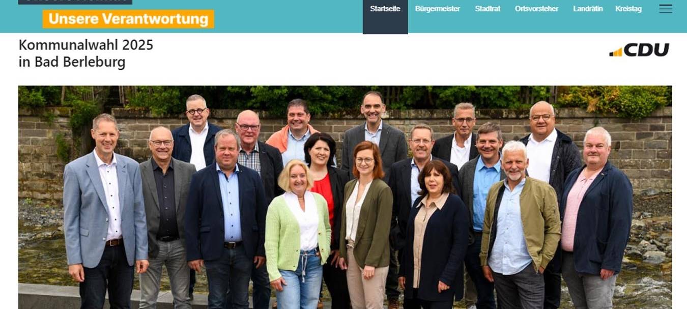 Webseite der CDU Bad Berleburg zur Kommunalwahl im September