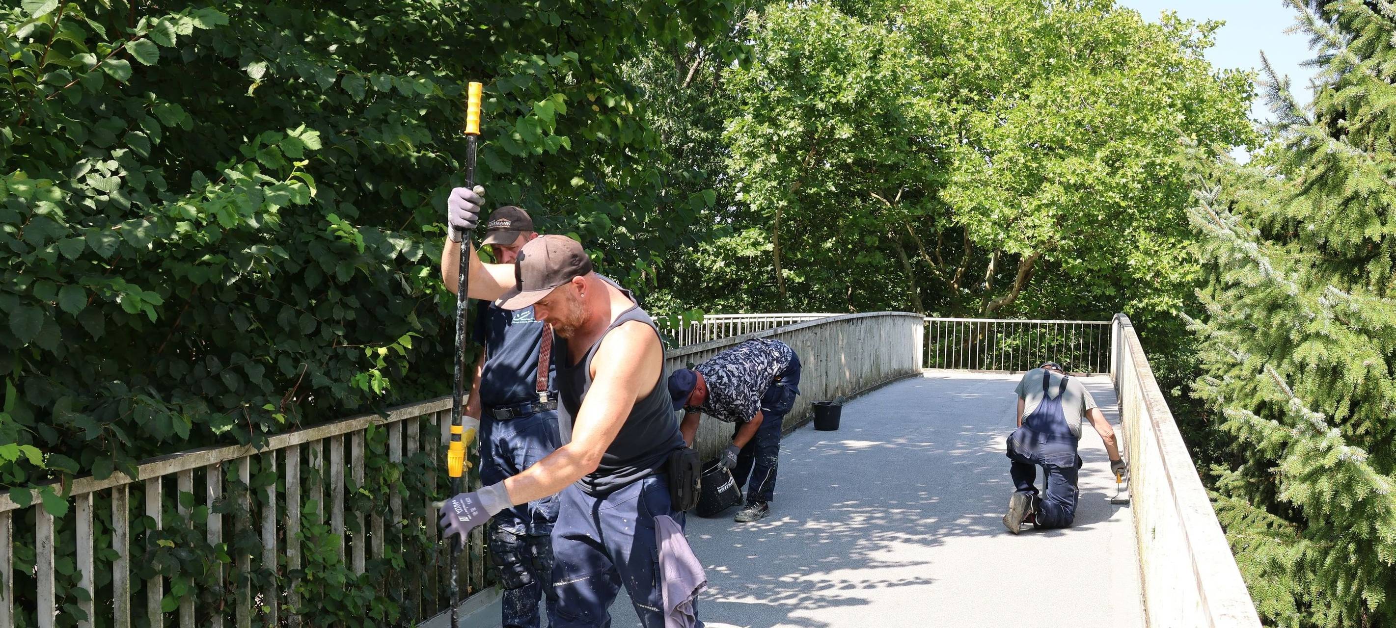 Fußgängerbrücke gesperrt