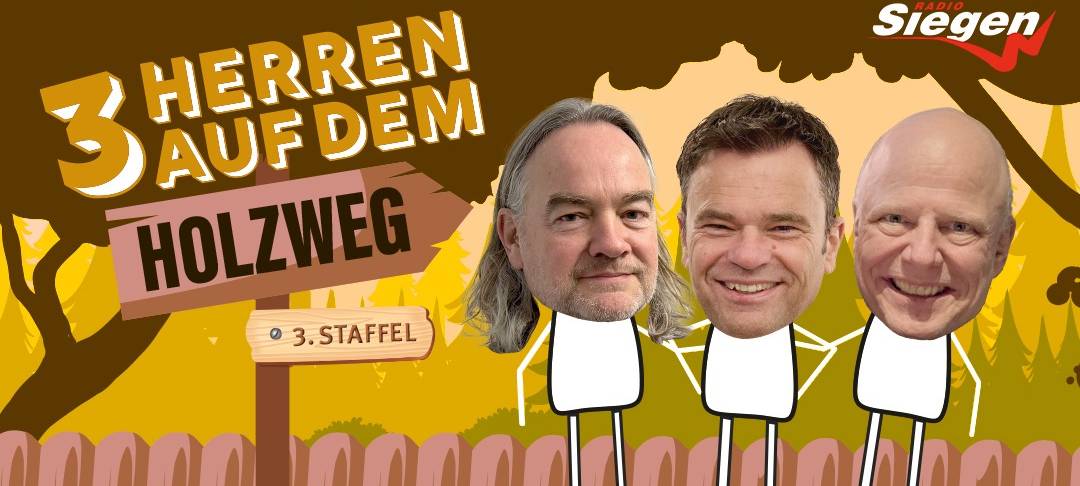 Drei Herren auf dem Holzweg