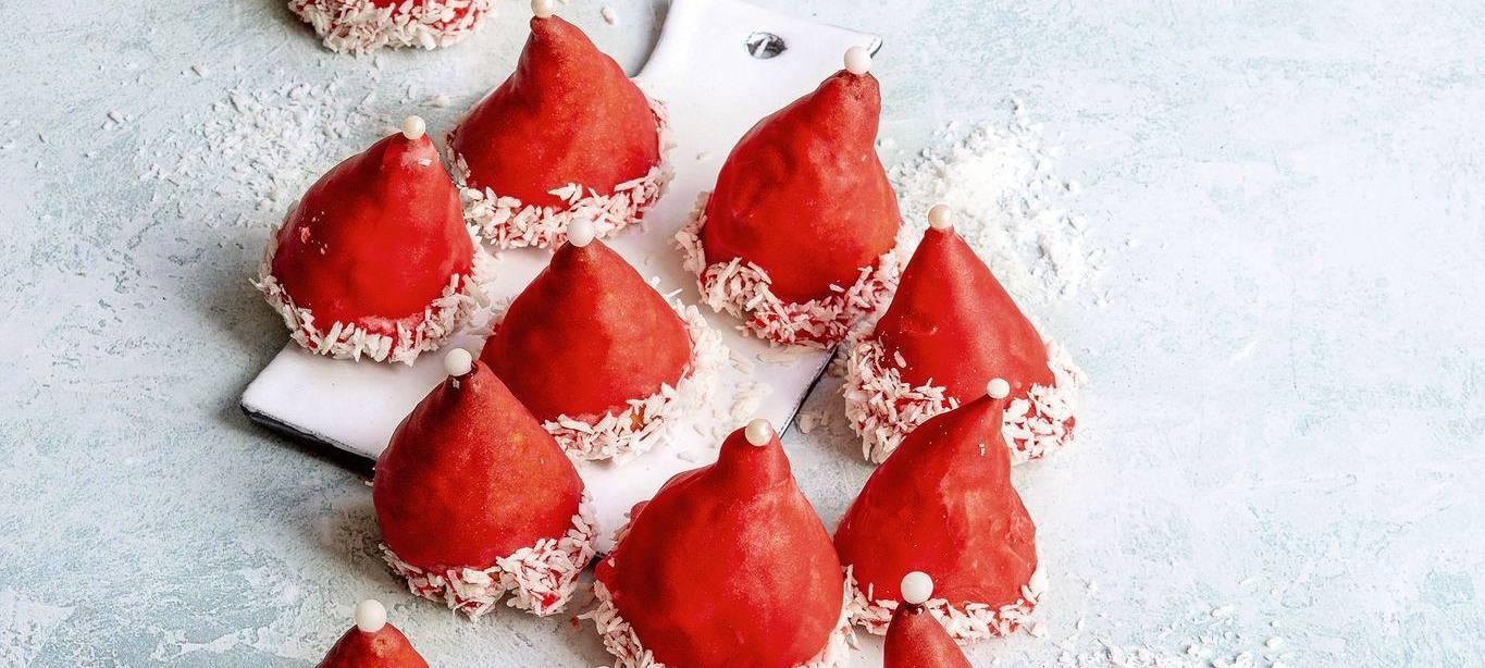 Nikolaus-Mützen aus Marzipan