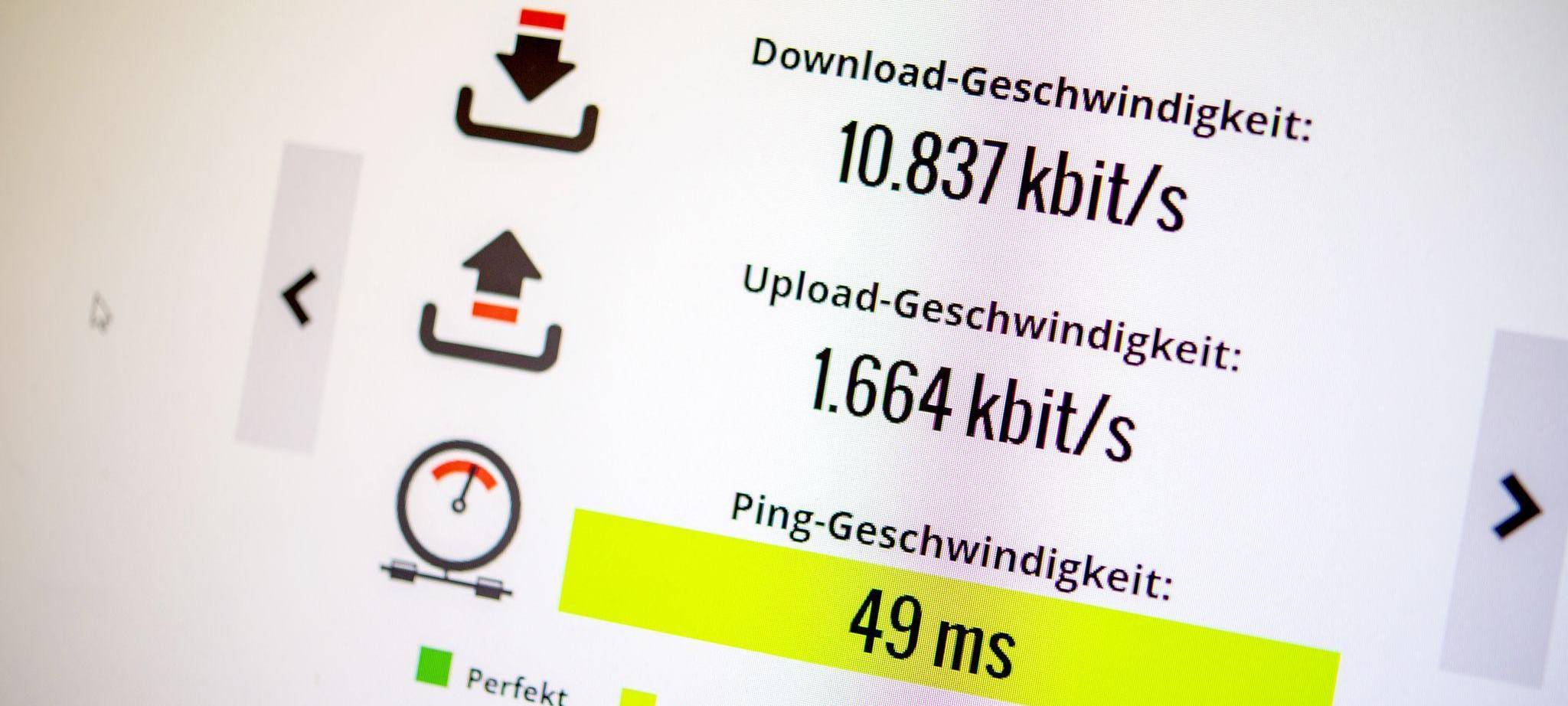 Internetgeschwindigkeitsmessung