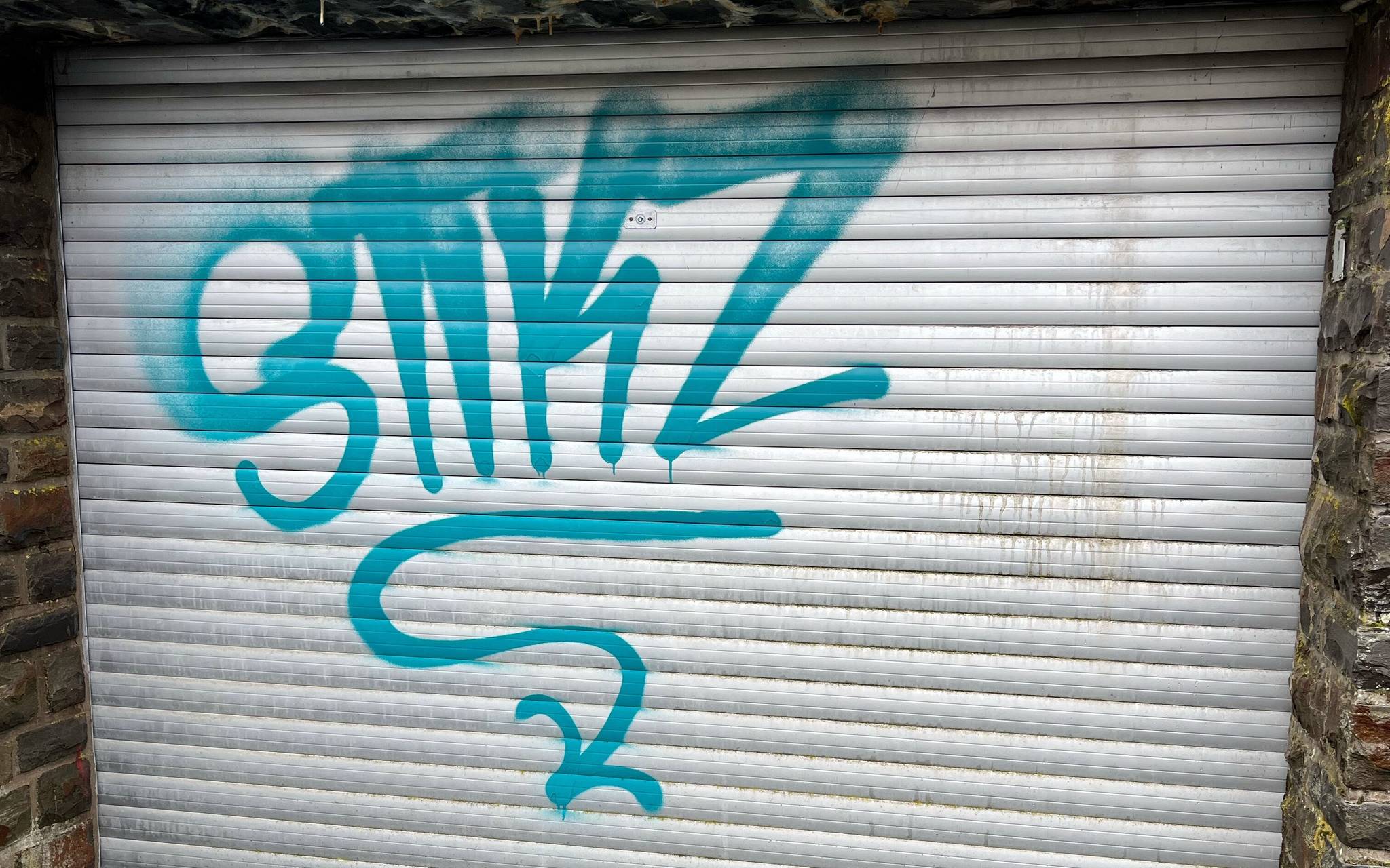 Einer der Graffiti-Tatorte