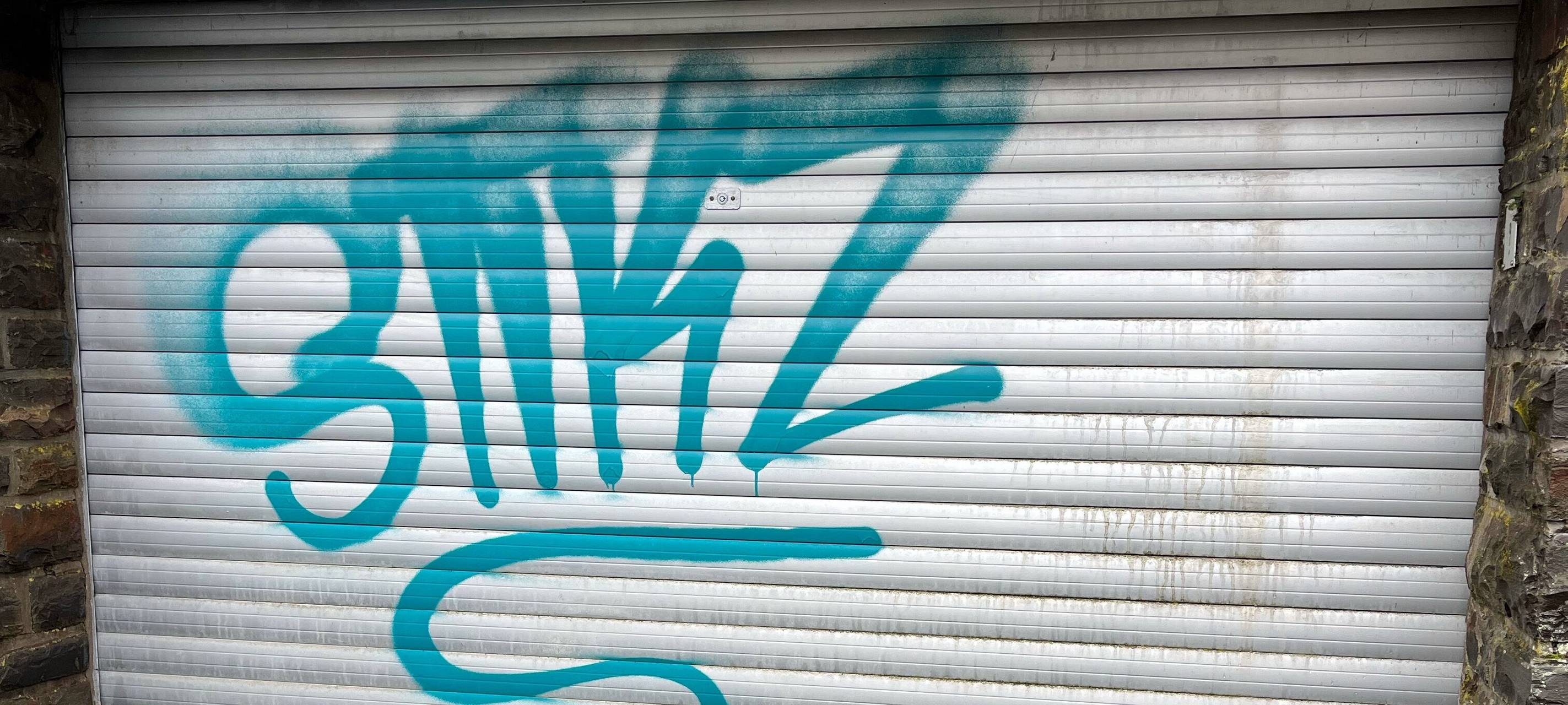 Einer der Graffiti-Tatorte