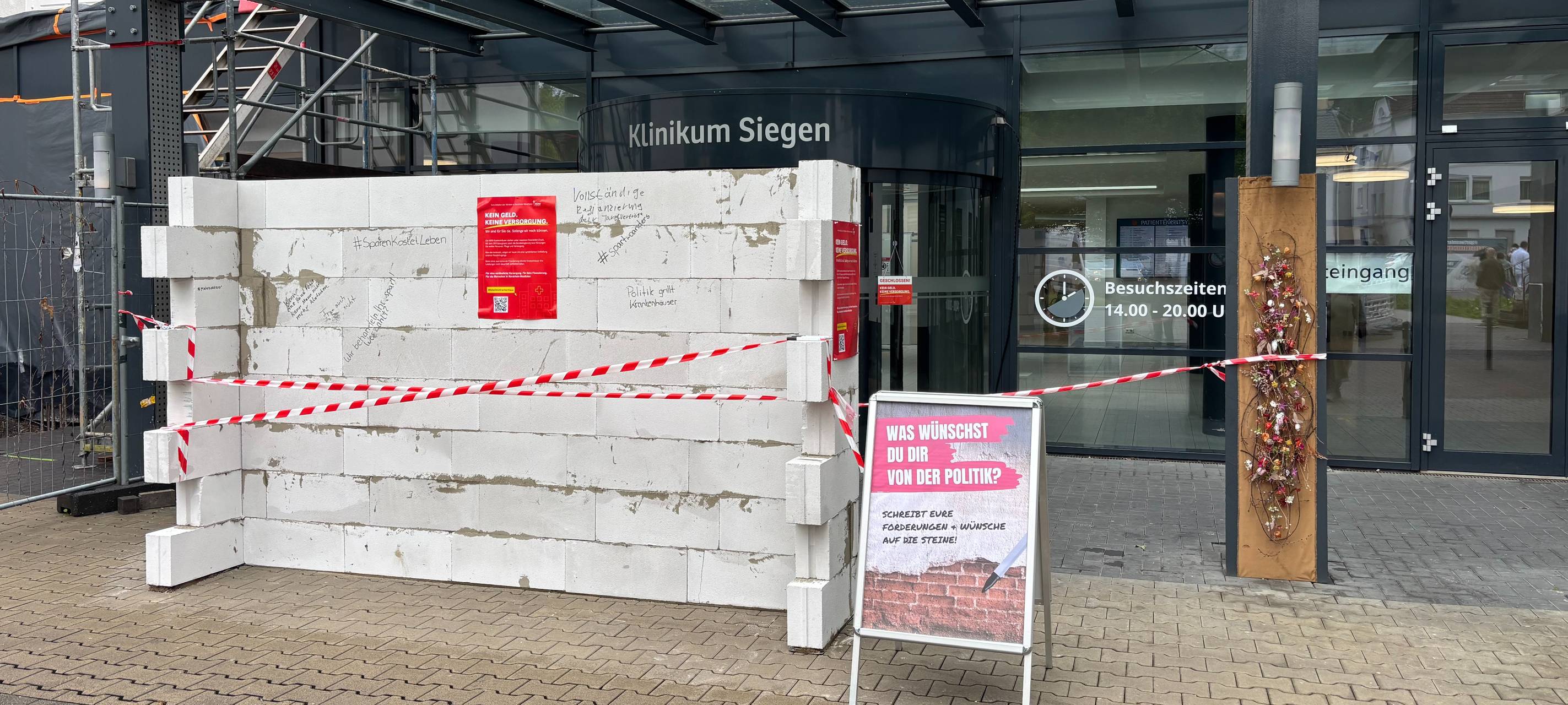 Krankenhauspersonal demonstriert